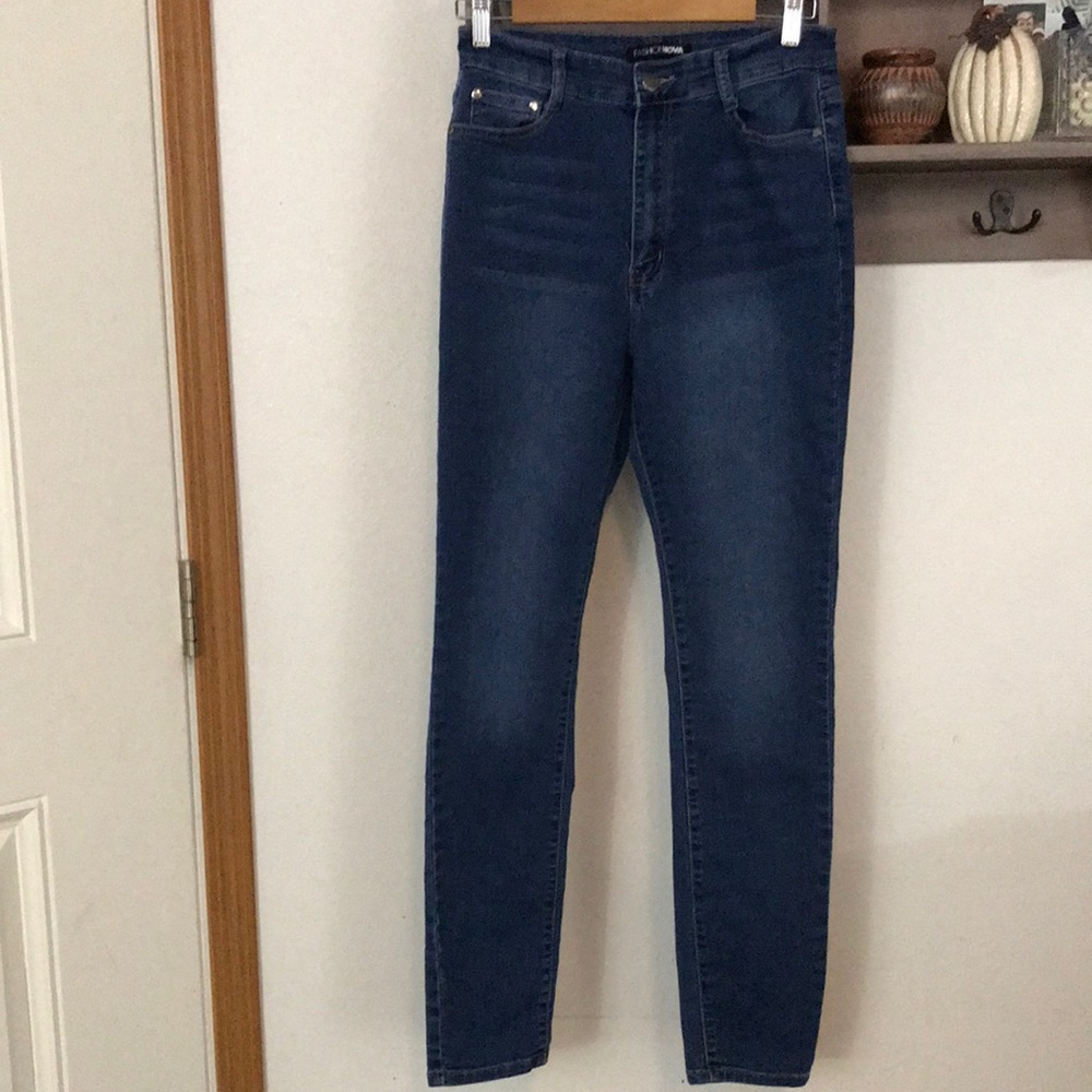 Fashion Nova jeans, blue, high rise, size 11/12